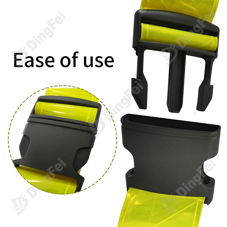 Adjustable Reflective PVC Safety Waist Belt - 